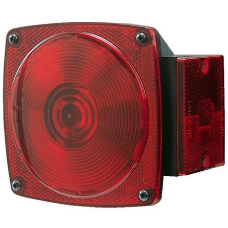 PETERSON MANUFACTURING Stop Turn Tail Light Incandescent Bulb Square Red 434 x 412 NonSubmersible V440